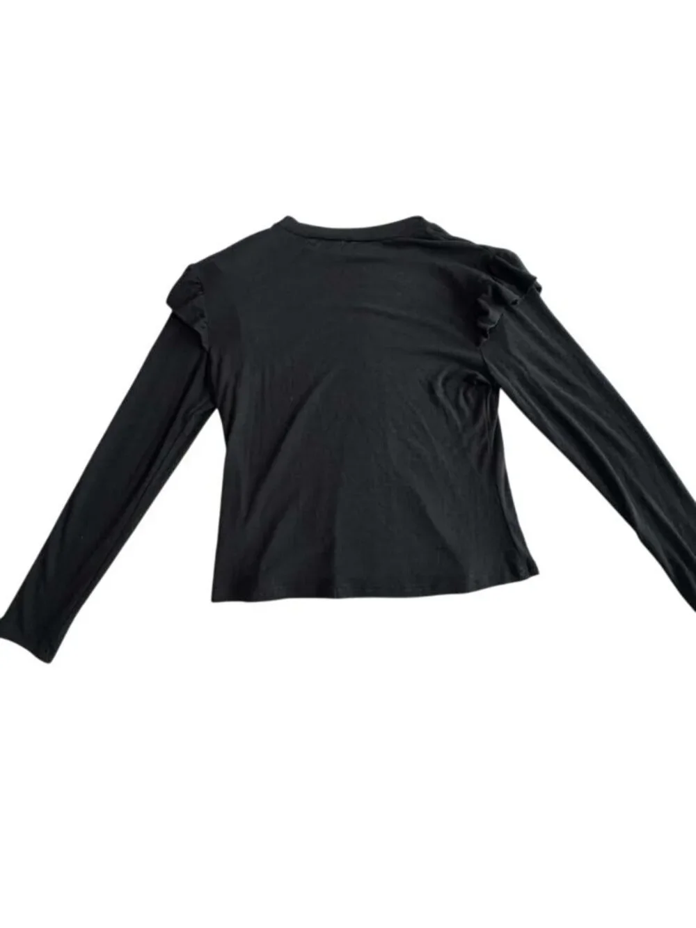 Black Ruffle Sleeve Top‎ | Women's Long Sleeve Blouse | Size XL - Picture 5 of 5